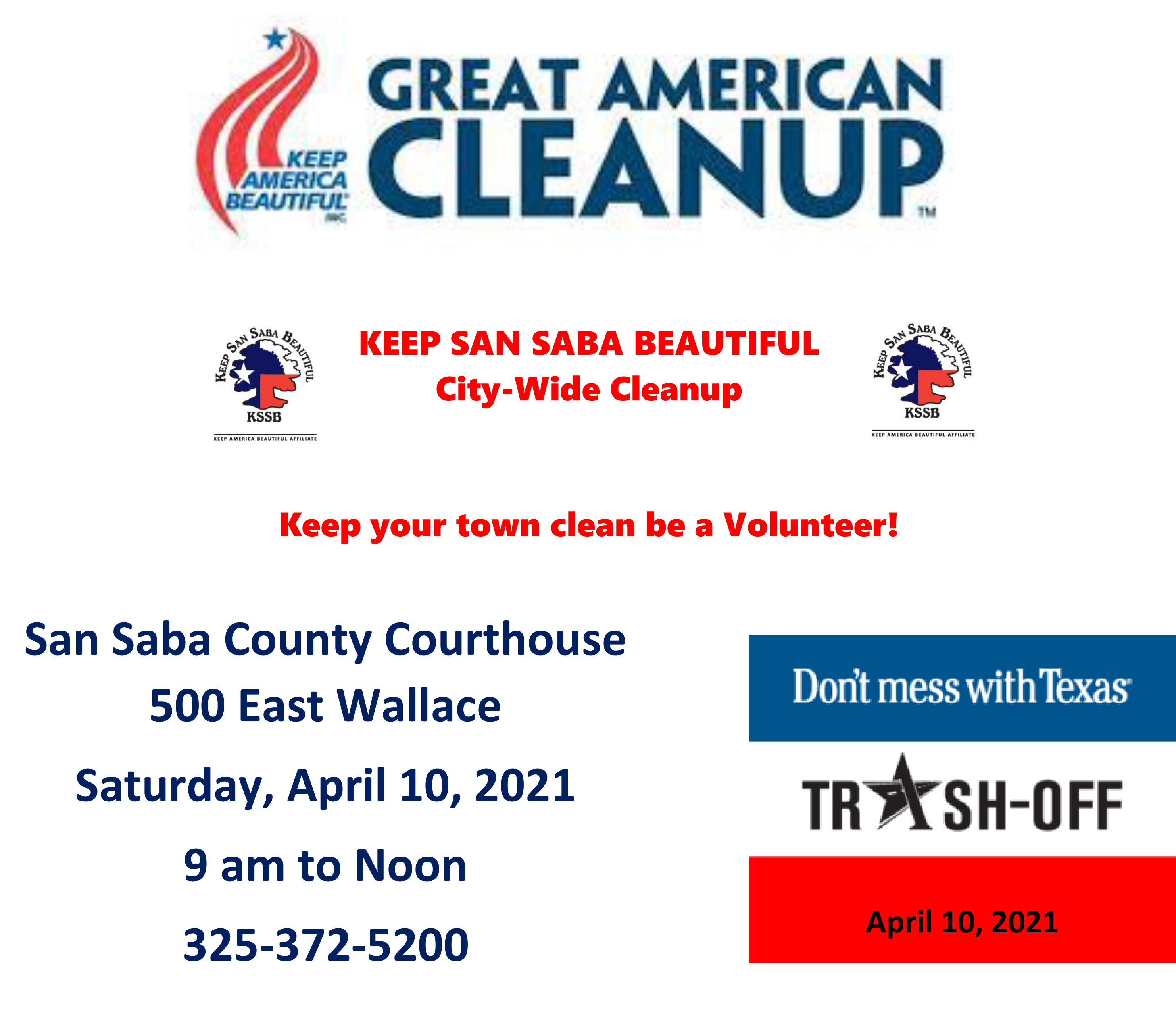 KSSB CityWide Spring Cleanup San Saba Texas