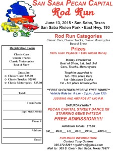 Pecan Capital Rod Run @ Risien Park | San Saba | Texas | United States