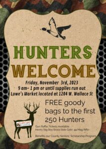 Annual Chamber Hunters Welcome Weekend @ Lowes Grocery Store & Market | San Saba | Texas | United States