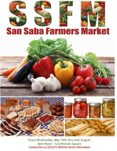 Farmer's Market - San Saba @ San Saba County Courthouse Square | San Saba | Texas | United States
