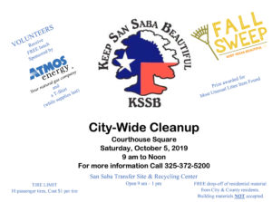 KSSB Fall Sweep Cleanup @ San Saba County Courthouse | San Saba | Texas | United States