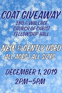 Church of Christ Coat Giveaway @ Second & Wallace Church of Christ